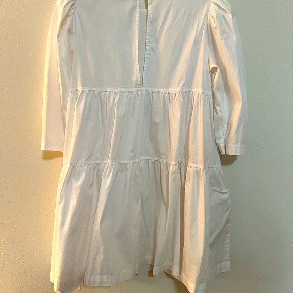 White Baby Doll Dress with Pockets! - Picture 4 of 4